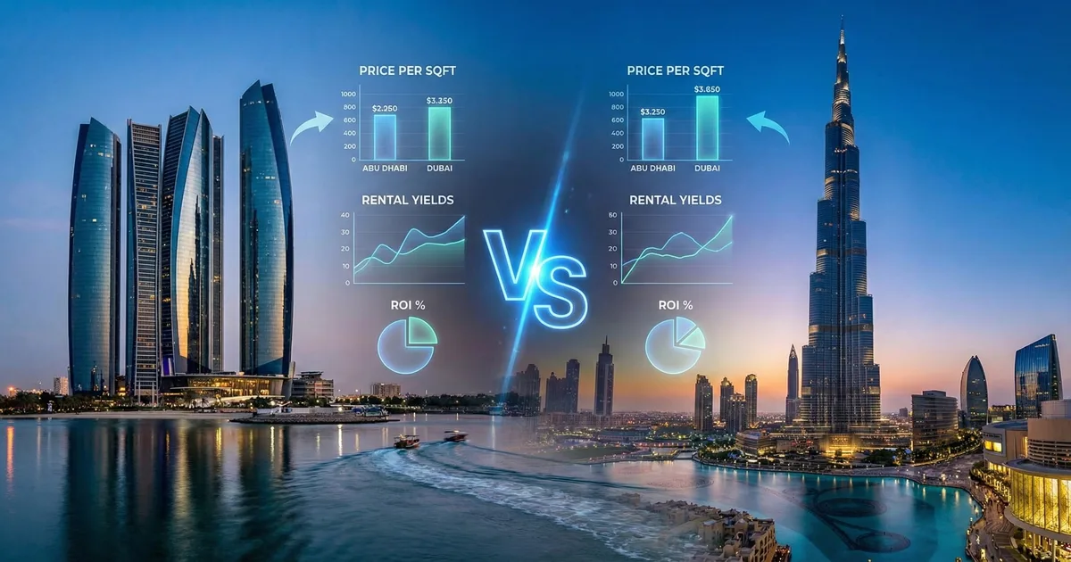 Abu Dhabi vs Dubai for Property Investment: Data-Driven Comparison (2026)