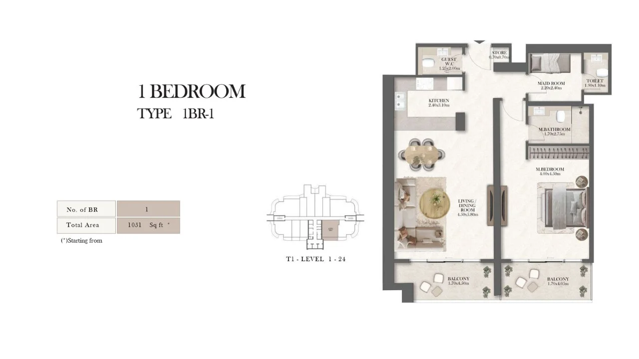 1-Bedroom Type 1